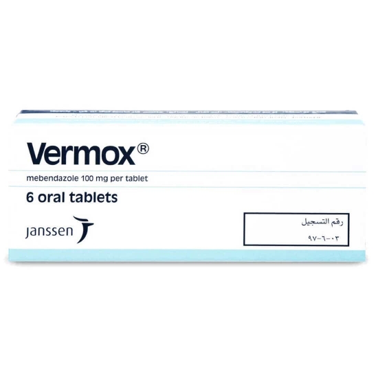 Picture of VERMOX 100MG 6 TABL. S-ARAB.